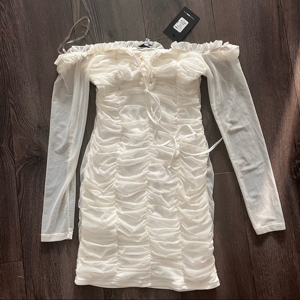 White mini dress